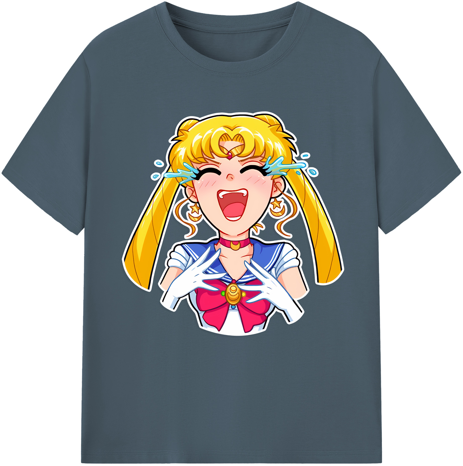 （画像用） 美少女戦士セーラームーン 月野 うさぎ つきの うさぎ Sailor Moon Tsukino Usagi 綿100％半袖Tシャツ（フロントプリント）